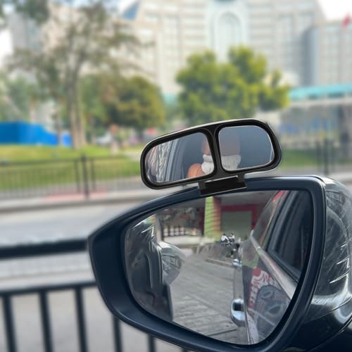 Blind Spot Mirror Adjustable 360 Degree Car Side Mirror, HD Glass Rear View Exterior Accessories Frame Thickness Less than 5MM for Car SUV (dual mirror right) - style: dual mirror right