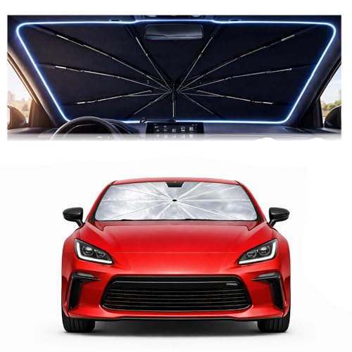 2026 Upgraded Car Windshield Sun Shade Umbrella - Custom-Fit for Toyota 86 2019-2026 Umbrella Sunshade,Easy Install,UV Protection & Heat Reflective,Keep Interior Cooler with Storage Bag - size: For Toyota 86 2019-2026