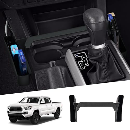 Autorder Gear Shift Organizer for 2016-2020 2021 2022 2023 Toyota Tacoma Accessories Center Console Organizer Gear Shift Organizer Insert Tray with Anti-Slip Mat - size: 2016-2023 Tacoma