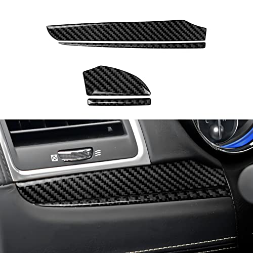 Car Dashboard Cover Decals for 2011-2023 Chrysler 300 / 300C / 300S / Limited/Touring/Base Accessories Carbon Fiber Interior Stickers - color: Dashboard Cover