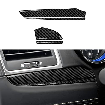 Car Dashboard Cover Decals for 2011-2023 Chrysler 300 / 300C / 300S / Limited/Touring/Base Accessories Carbon Fiber Interior Stickers - color: Dashboard Cover