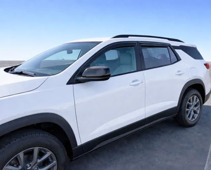 2025 2026 Tape-On Rain Guards for Chevrolet Chevy Equinox Side Window Visor Deflectors Extra Thick Shade LT RS ACTIV EV - size: For Chevy Equinox 2025-2026