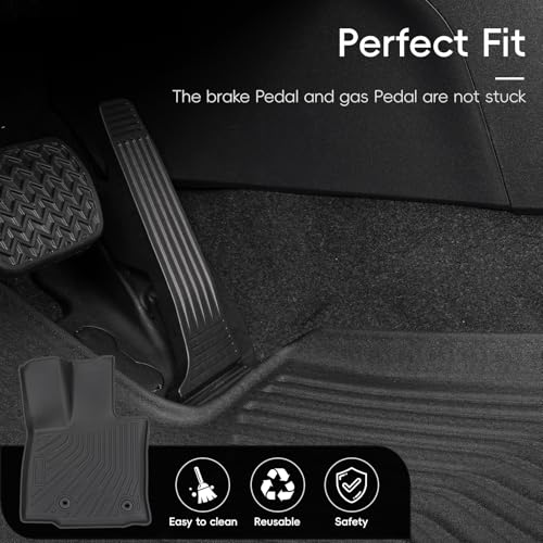 Car Floor Mats for 2026 Toyota RAV4 Hybrid (Not for Phev) TPE Full Set with Cargo Liner & 2nd Row Backrest Mat,All Weather Protection Anti-Slip Custom Fit Full Coverage Waterproof - size: 2026 RAV4 Hybrid Floor Mat