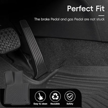 Car Floor Mats for 2026 Toyota RAV4 Hybrid (Not for Phev) TPE Full Set with Cargo Liner & 2nd Row Backrest Mat,All Weather Protection Anti-Slip Custom Fit Full Coverage Waterproof - size: 2026 RAV4 Hybrid Floor Mat