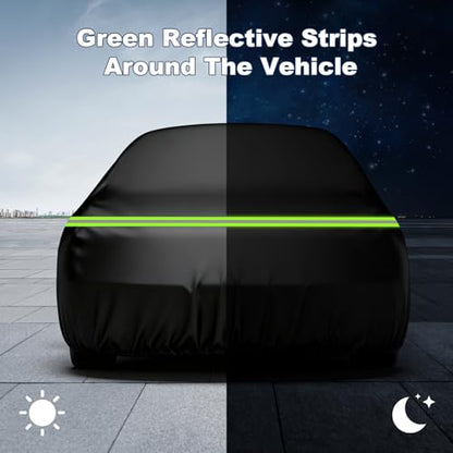 QUNSUNUS Car Cover for Nissan 260Z/280Z/280ZX/300ZX 1974-1996, Waterproof 300ZX Car Covers with Cotton Lining, All Weather Cover with Straps and Zipper - color: for 260Z/280Z/280ZX/300ZX