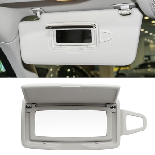 Compatible with Mercedes Benz Sun Visor Vanity Mirror Cover,Front Visor Cap Replacement for W166 X166 W292 W205 W253 C GLC M Class 2015-2021,1PC Left Sun Vanity Makeup Mirror Cover,Gray - color: Light Gray