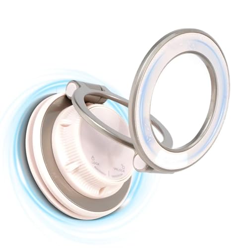 Magnetic Car Phone Holder, 360° Adjustable Suction Cup Universal Phone Mount, Multi-Scene for Car Office Gym Home, Compatible with iPhone 17/16 Pro Max & Other Magnetic Phones (White) - color: White