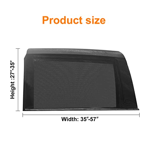 2 Packs Mesh Car Window Screen for MPV Sliding Door,Single Layer Sunshade for Large Square Car Truck Windows - size: Single Layer XL