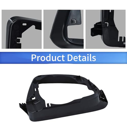 Fits For Tesla Model 3 Left Driver Side Wing Mirror Cover and Mirror Frame Set Rearview Lower Holder Tray Cap Housing 2017-2024(left side black) - size: Model 3 Left Side Black