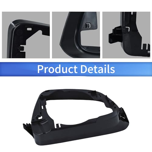 Fits For Tesla Model 3 Left Driver Side Wing Mirror Cover and Mirror Frame Set Rearview Lower Holder Tray Cap Housing 2017-2020(left side chrome) - size: Model 3 Left Side Chrome