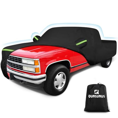 QUNSUNUS Waterproof Truck Cover for Chevrolet C/K 1500/2500/3500 1988-1999, Outdoor Truck Cover with Zipper, Full Exterior Car Covers for Automobiles All Weather with Wind, Sun, UV and Dust Protection - size: for Chevrolet C/K 1500/2500/3500