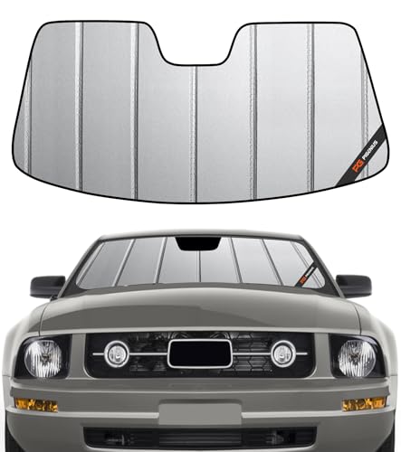 Pigenius Windshield Sun Shade for Ford Mustang Coupe 2005-2009 - Safeguard - color: Gray, size: 2005-2009 Coupe