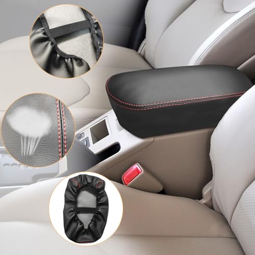 Compatible with Center Console Armrest Cover for Toyota RAV4 2006 2007 2008 2009 2010 2011 2012 2013 Leather Arm Rest Storage Box Lids Cushion Protector Pad - size: RAV4 2006-2013