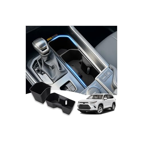 Autorder 2PCS Cup Holder Inserts for 2024 2025 2026 Toyota Grand Highlander Accessories,Silicone Grand Highlander Center Console Cup Holder,Anti-Slip Waterproof Storage Accessories - size: 2024-2026 Toyota Grand Highlander