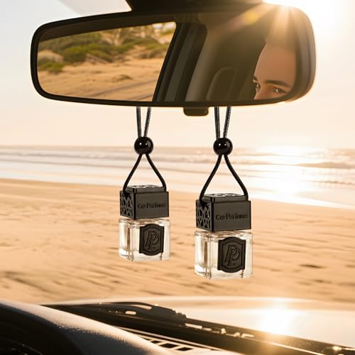Luxury Perfume Scented Car Air Freshener for Summer - Hanging Essential Oil Diffuser with 90-Day Long-Lasting Fragrance, Non-Toxic & Eco, Premium Gift for Men/Women(Pacific Ocean Breeze, 2 x 8ml) - color: Pacific Ocean Breeze