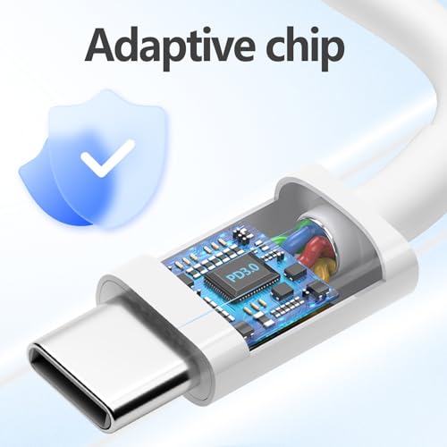 Car Carplay USB A to USB C Cable for iPhone 17 16 15 Pro Max, iPhone Air, 17 16 15 Pro, 17 16 15 Plus,iPhone 16e, USB to USB C Fast Charger Carplay USBC Cable Car Charging USB C Cord 3FT 1Pcs (White) - size: 60W 3FT 1Pack