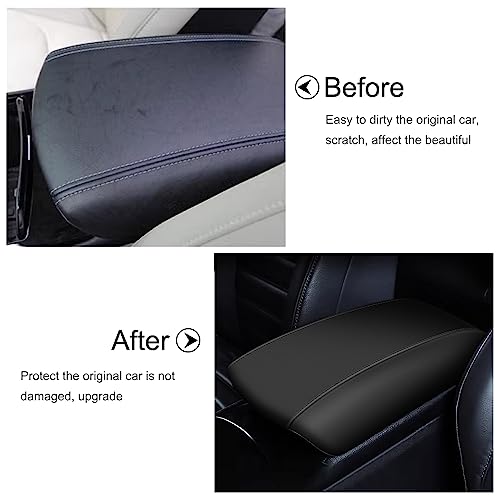 Center Console Armrest Cover for Ford Edge 2015-2024 Black
