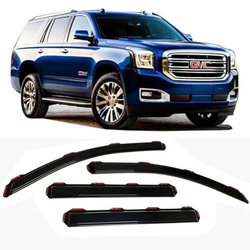 in-Channel Window Visors Rain Guards Compatible with Chevrolet Chevy Tahoe GMC Yukon 2016-2020 Side Window Deflectors Vent Visor Sun Shade Car Truck Accessories 4pc Smoke Tinted - size: for Chevy Tahoe/GMC Yukon 2015-2020