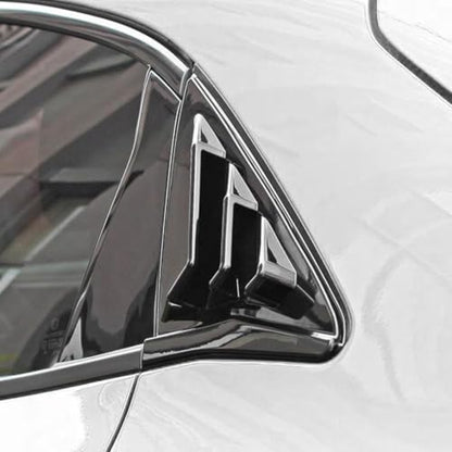 YINGTUU for Honda Civic Accessories 10th Gen 2016-2021 Window Louvers Racing Style Triangular Window Glass Blinds Hatchback Glossy Black - color: Rear Side Window Louvers for Hatchback-black