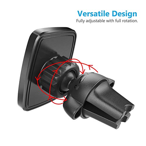 WixGear Magnetic Phone Holder for Car, Twist-Lock Air Vent Car Phone Holder with Swift-Snap Technology, Secure Grip Car Phone Mount, Compatible with All Smartphones, Strong Magnets