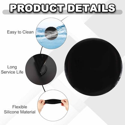 10 Pcs Round Anti-Slip Mat, 1.34" Diameter Phone Grip Pad Non-Slip Silicone Mat Anti-Skid Holder for Phone Keys Sunglasses Electronic Devices, Black - color: Black, size: 1.34"