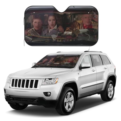 Funny Car Windshield Sun Shade Foldable Sunshade for Car Windshield Covers Blocks UV Rays Automotive Interior Sun Protection 51 x 27.5 in
