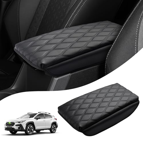 Autorder Center Console Cover for 2024-2025 2026 Subaru Crosstrek/Impreza Accessories Armrest Cushion Cover Nappa Leather Middle Console Covers Crosstrek/Impreza Console Cushion Pad Anti-Scratch - size: Subaru Crosstrek 2024-2026