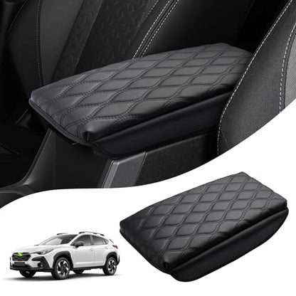 Autorder Center Console Cover for 2024-2025 2026 Subaru Crosstrek/Impreza Accessories Armrest Cushion Cover Nappa Leather Middle Console Covers Crosstrek/Impreza Console Cushion Pad Anti-Scratch - size: Subaru Crosstrek 2024-2026