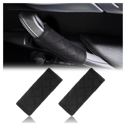 2PCS Car Door Handle Cover,Soft Interior Car Door Handle Scratch Protector with Magic Stick,Universal Cars Grab Handles Cover Cars Interior Accessories for Trucks SUVs