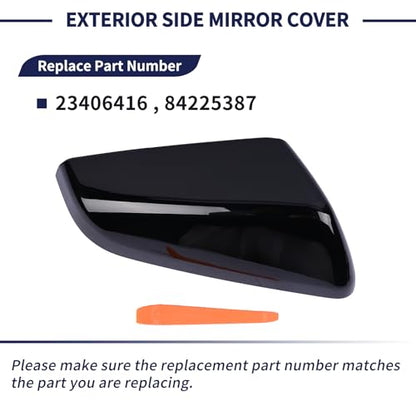 Exterior Side Mirror Cover Passenger Side 23406416 84225387 Compatible with Chevrolet Equinox GMC Terrain 2018-2023 Rearview Mirror Cap Right Side - size: Right Side