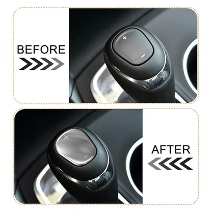 TOMALL Stainless Steel Car Gear Shift Knob Cover Compatible with Chevy Equinox 2018-2020 Shift Panel Trim Gear Lever Cover for Car Interior Car Accessories (Silver) - color: Stainless Gear-Silver