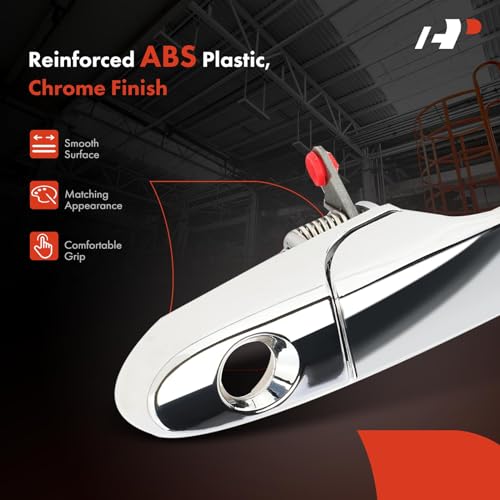 A-Premium Front Passenger Exterior Door Handle with Keyhole Compatible with Chevrolet Impala, Impala Limited, Cobalt & Buick Lacrosse, Lucerne, Allure & Pontiac G5, Solstice & Saturn Sky, Chrome - style: Front Passenger Side