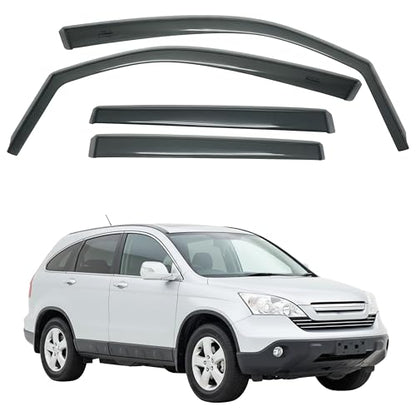 in-Channel Car Window Rain Guard Compatible with Honda CR-V (2007-2011) 4pcs, Taiwan Made Precise & Transparent Car Wind Deflectors No Water Leakage Visors - size: CR-V (2007-2011) 4pcs