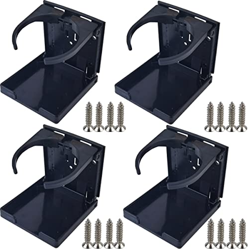 NSBELL 4PCS Adjustable Folding Drink Holder Universal Car Cup Bottle Holder for Cars Trucks Rvs Autos Boats Accessories with Wall Mounted Screws