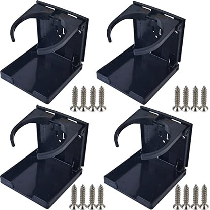 NSBELL 4PCS Adjustable Folding Drink Holder Universal Car Cup Bottle Holder for Cars Trucks Rvs Autos Boats Accessories with Wall Mounted Screws