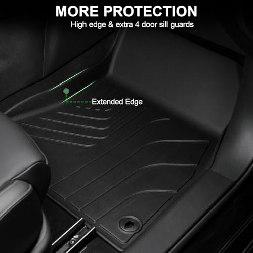 Floor Mats for 2025 2020-2024 Nissan Sentra, TPE All Weather Durable Floor Liners for Nissan Sentra Accessories - size: 2020-2025 | For Nissan Sentra