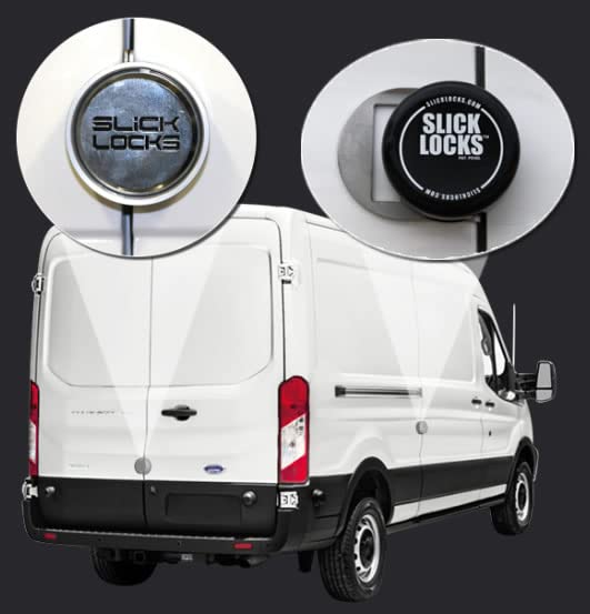 Slick Lock FD-TR-FVK-Slide-TK - Full-Size Ford Transit Van w/Side Sliding Door & Rear Swing Doors - Vehicle Security