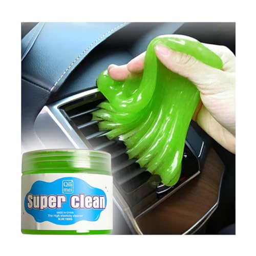 Car Cleaning Gel, Reusable Vehicle Air Vent Crevice Detailing Putty, Automotive Interior Detail Slime Cleaner Removal Tool Kit Accessories, Universal for SUV, Sedan, Truck (Green) - color: Green