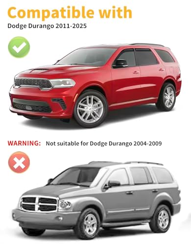 in-Channel Window Rain Guards Fit for Dodge Durango 2011-2026 Extra Durable Window Visors Window Deflectors Vent Visors Vent Shades Car Accessories-4 pcs 2-Q15 - size: Fit for 2011-2026 Dodge Durango