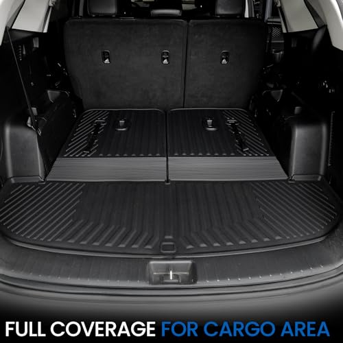 Cargo Mat with Backrest Mats 2-in-1 for 2021-2024 2025 2026 Kia Sorento 6/7 Seats Car Mat Accessories, All Weather TPE Interior Trunk Cargo Liner(Cargo Mat with Backrest Mats) - style: Cargo Mat with Backrest Mats