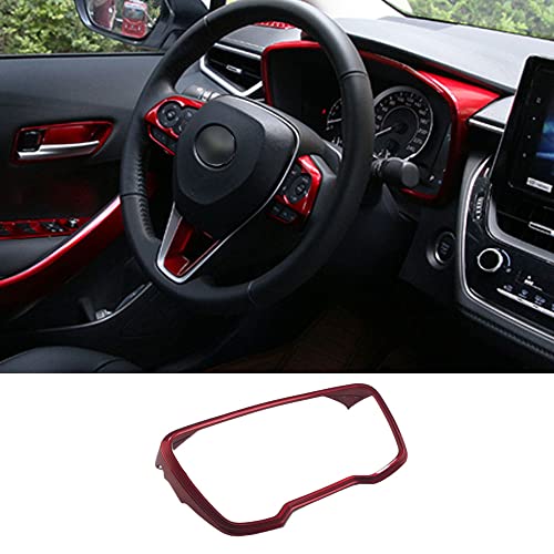BOYUER for Toyota Corolla 2020-2026,2019-2025 Corolla Hatchback Corolla Cross ABS Instrument Panel Dial Dashboard Trim Cover Frame Car Interior Accessories Decoration Panel Moulding Trims (Wine Red) - color: Wine Red