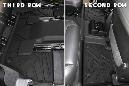 KARPAL Floor Mats & Cargo Liner for 2021-2025 2026 Jeep Grand Cherokee L (6-Seater w/o 2nd Row Center Armrest Only), All Weather TPE Custom Fit Floor Liners Car Mats Accessories - style: 2021-2026 | For Jeep Grand Cherokee L (6-Seat) | Combo Set
