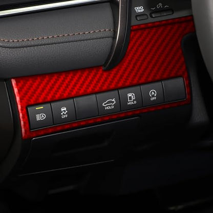 Durable Real Carbon Fiber Compatible with Toyota Camry 2018-2024 2019 2020 2021 2022 2023 Accessories Car Headlight Control Switch Panel Trim Cover Interior Trim Sticker Decal 2PCS Red - color: Headlight Switch Panel