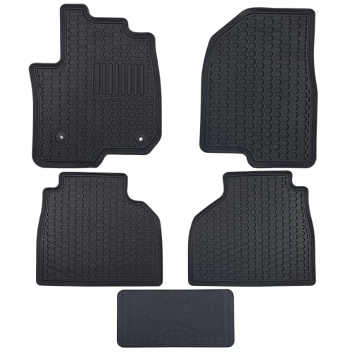 Custom-Made for 2025-2019 Chevrolet Silverado 1500 / GMC Sierra 1500 2020-2025 Chevy Silverado/GMC Sierra 2500HD/3500HD Crew Cab Premium All-Weather Rubber Floor Mats (Black)