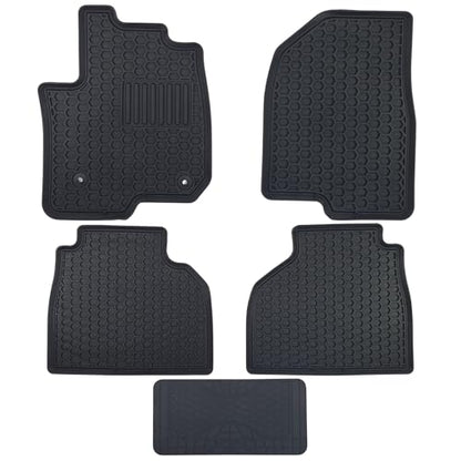 Custom-Made for 2025-2019 Chevrolet Silverado 1500 / GMC Sierra 1500 2020-2025 Chevy Silverado/GMC Sierra 2500HD/3500HD Crew Cab Premium All-Weather Rubber Floor Mats (Black)