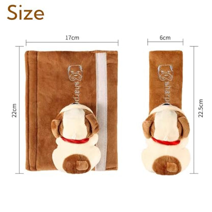 2 PCS Seat Belt Cover Pad, Cute Kawaii Animal Dog Seatbelt Covers for Kids and Adults, Winter Plush Fluffy Soft Seat Belt Cover, Cartoon Seatbelt Cushion,Car Seat Strap Pads (E-Dog) - color: E-Dog