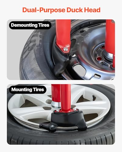 VEVOR Manual Tire Changer Duck Head Kit with Silver Cone, Fit for 16"-21" Wheels, Heavy Duty Manual Tire Changer Duck Head Adapter Kit, Mounting and Demounting Tool for Most Cars, SUVs, Trucks, ATVs - style: Duck Head