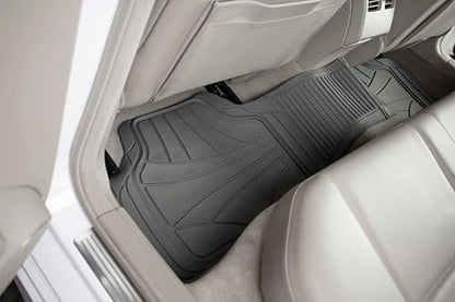 Armor All Floor Protector, Universal Floor Mats for Cars, Trucks, and SUVs, All-Season & Heavy-Duty Mats, Trim to Fit for Full Coverage, Premium Quality and Easy to Clean, Gray (3-Piece)