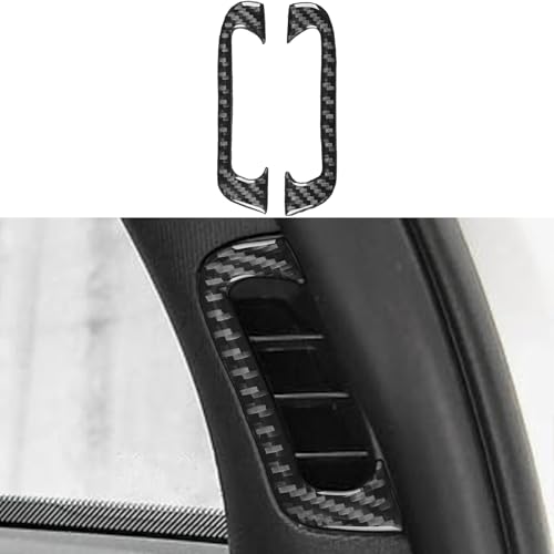 NVCNX Real Premium Carbon Fiber Accessories for Dodge Durango 2011-2020 2012 2013 2014 2015 2016 2017 2018 2019 Car Inner A Pillar Post Air Vent Cover Interior Trim Sticker Decal 2PCs - color: 2011-2020 Inner A Pillar Post Air Vent Trim