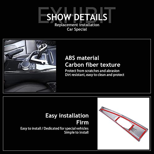 Multimedia Panel Cover for BMW 3 4 Series, Carbon Fiber Interior Trim Multimedia Panel Cover for F30 F34 F33 F36 - size: 3 4 Series F30 F32